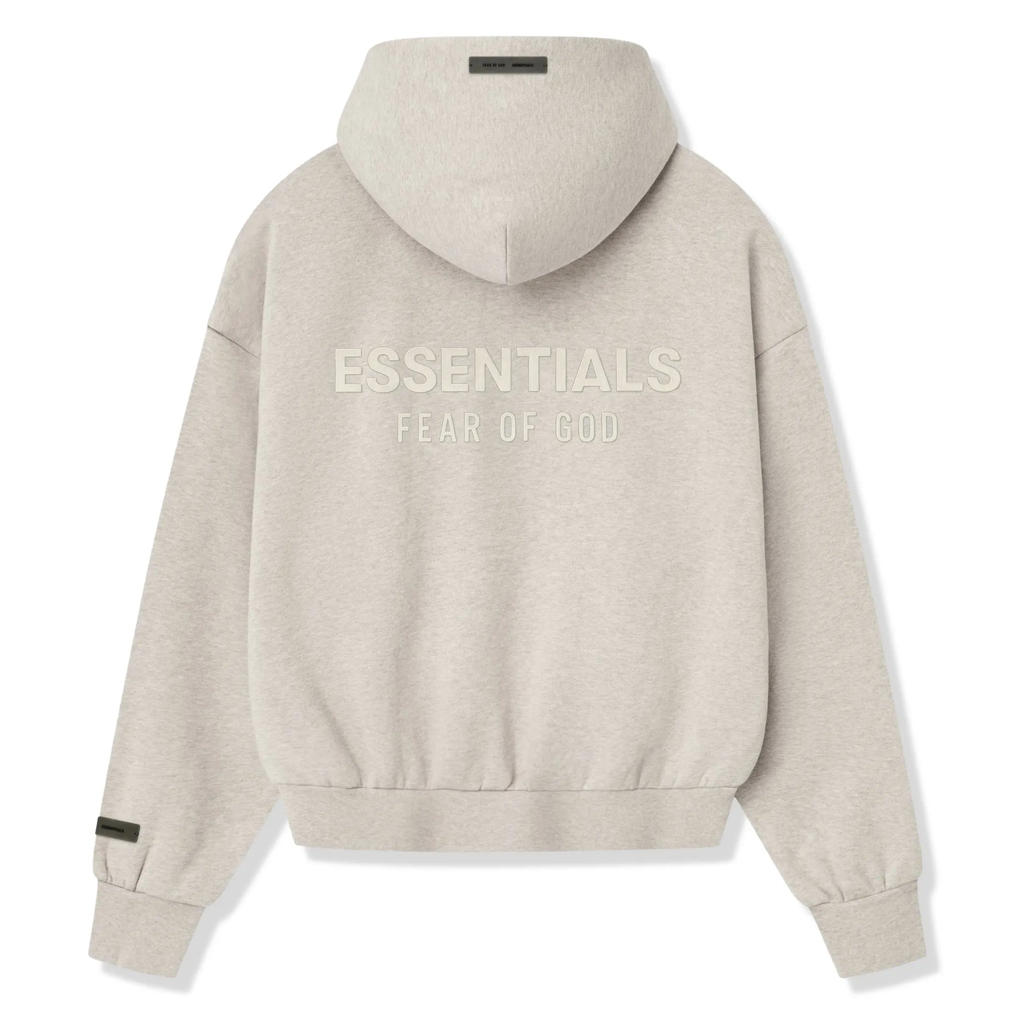 Fear Of God Essentials Classic Heather Stone Zip-Up Hoodie (SS25)