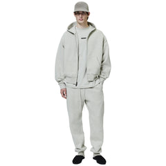 Fear Of God Essentials Classic Heather Stone Zip-Up Hoodie (SS25)