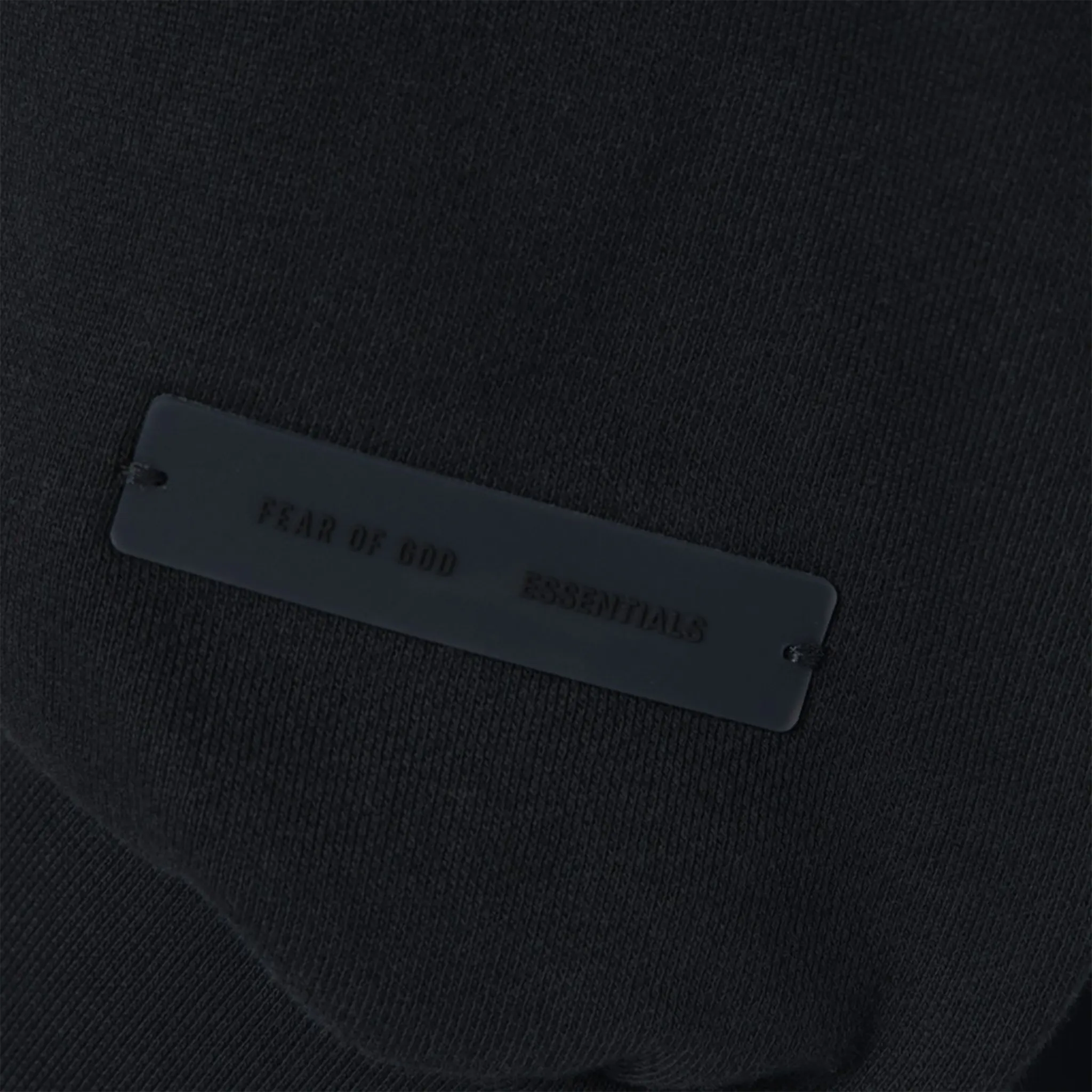 Fear Of God Essentials Classic Fleece Jet Black Zip-Up Hoodie (SS25)