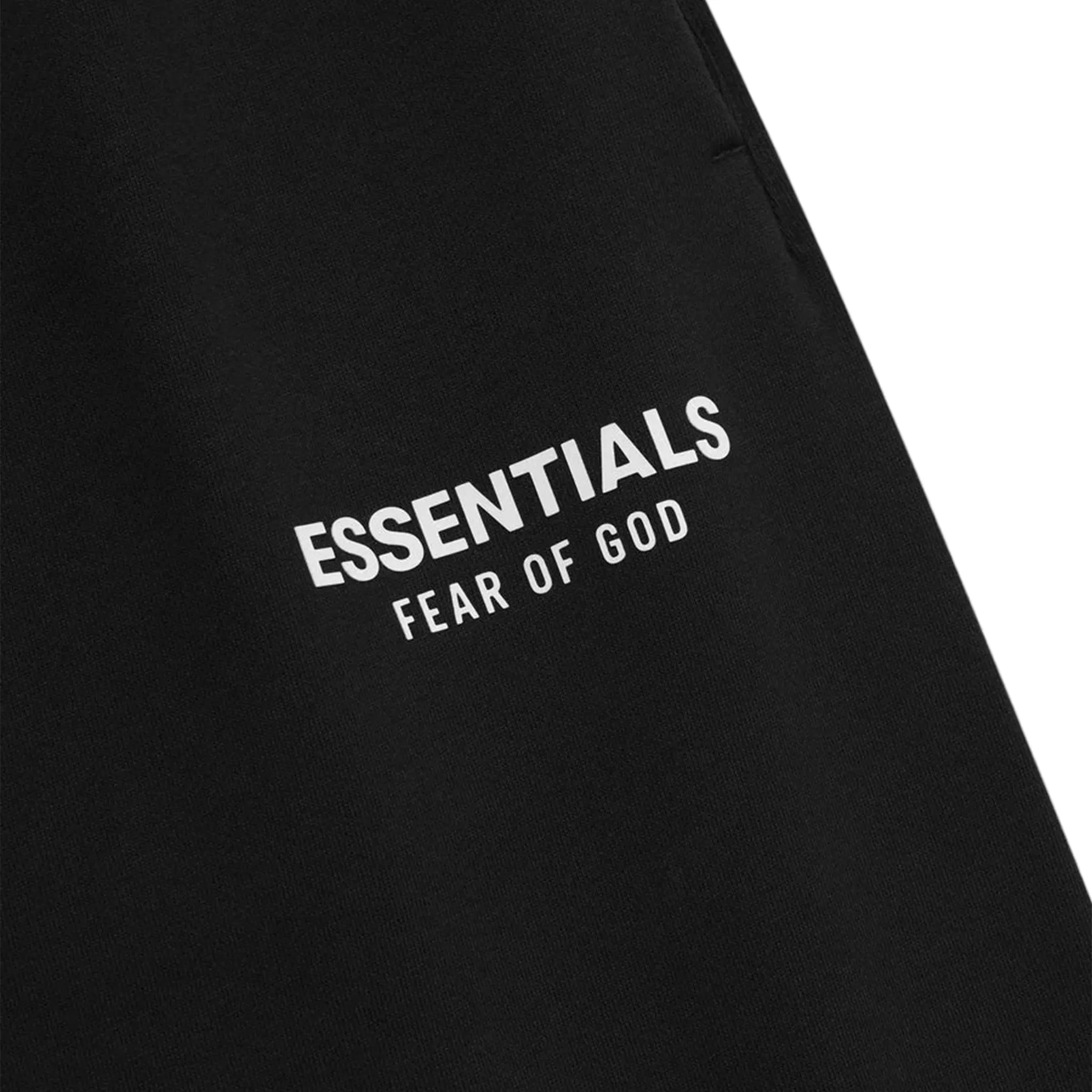 Fear Of God Essentials Classic Fit Jet Black Sweatpants (SS25)