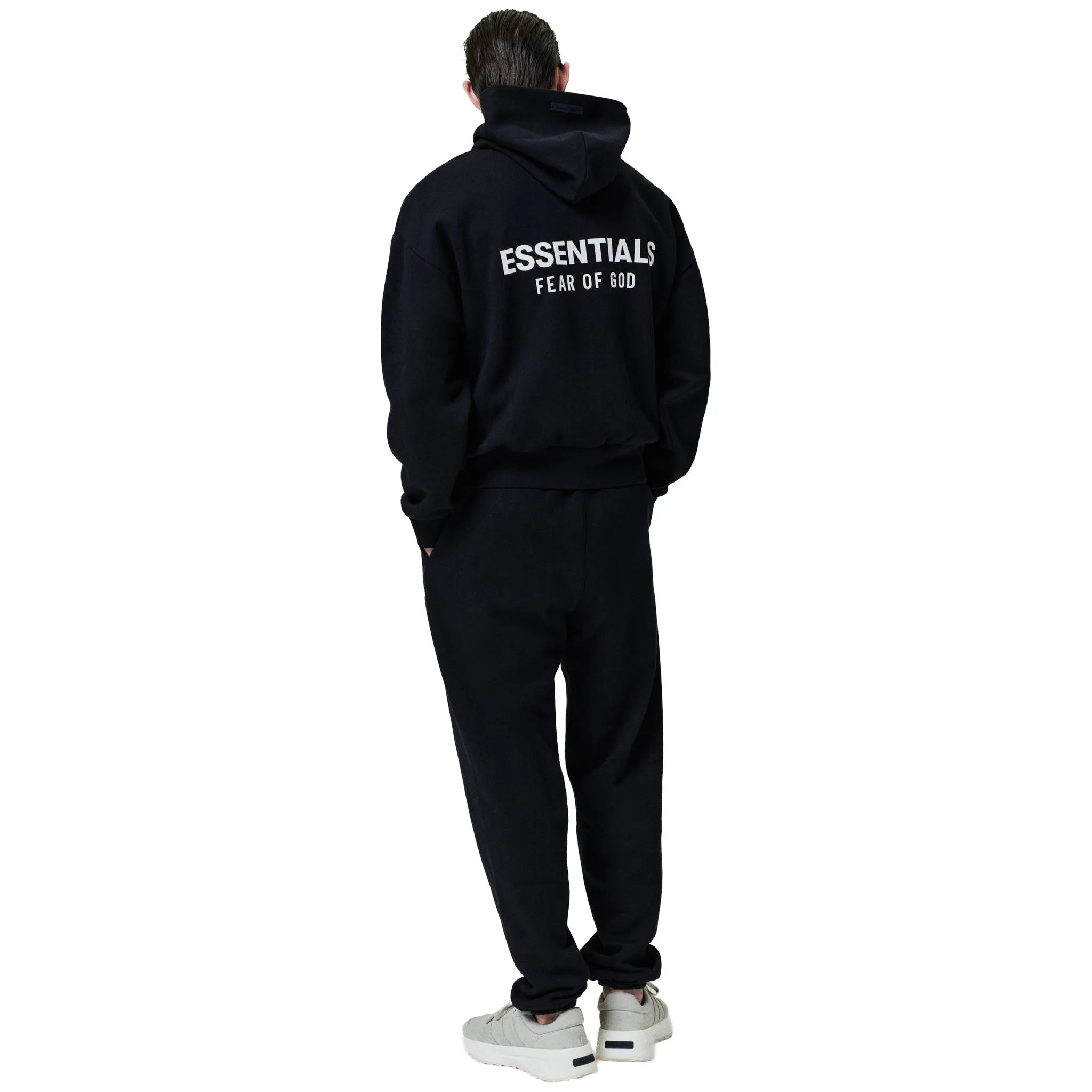 Fear Of God Essentials Classic Fit Jet Black Sweatpants (SS25)