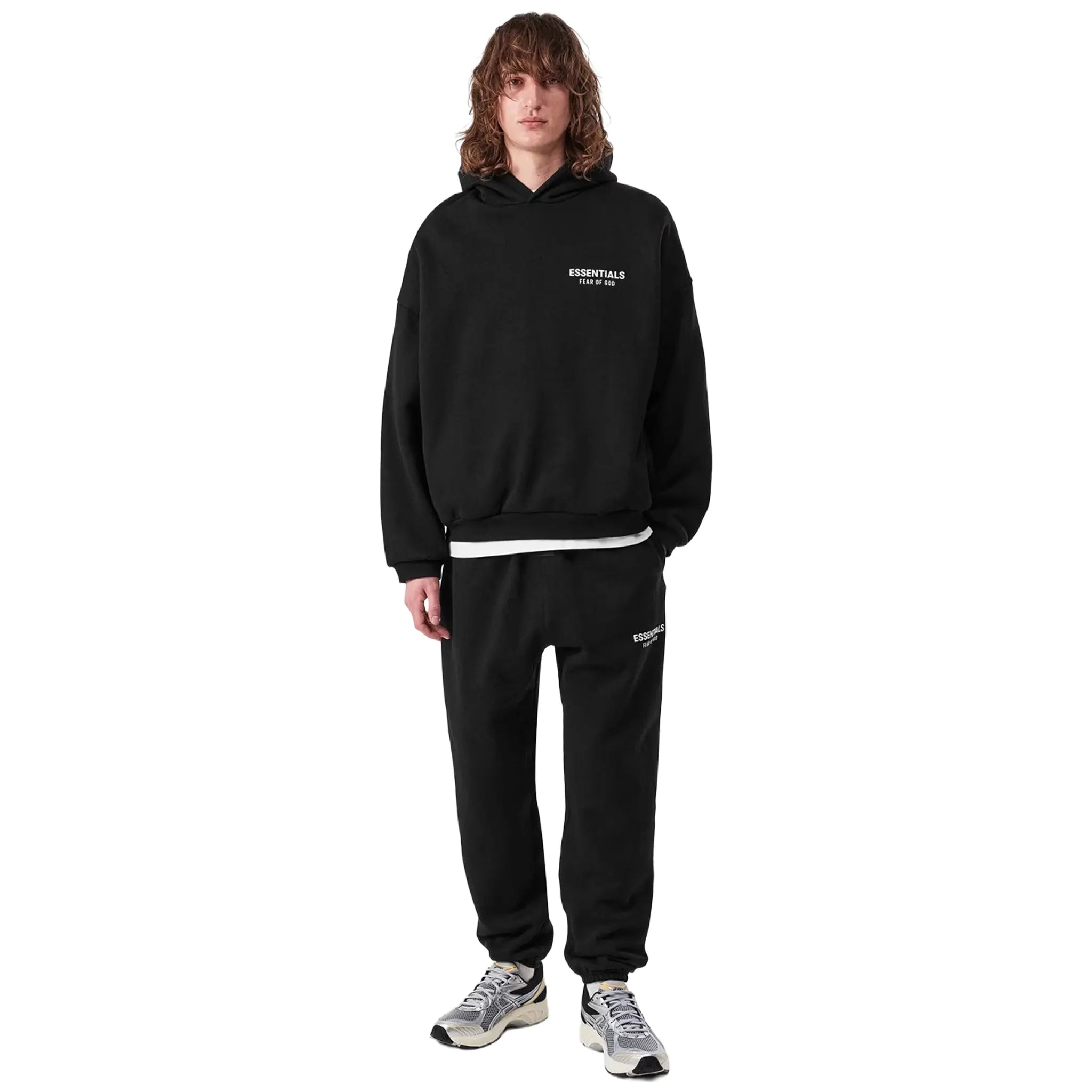 Fear Of God Essentials Fleece Black Hoodie (FW24)