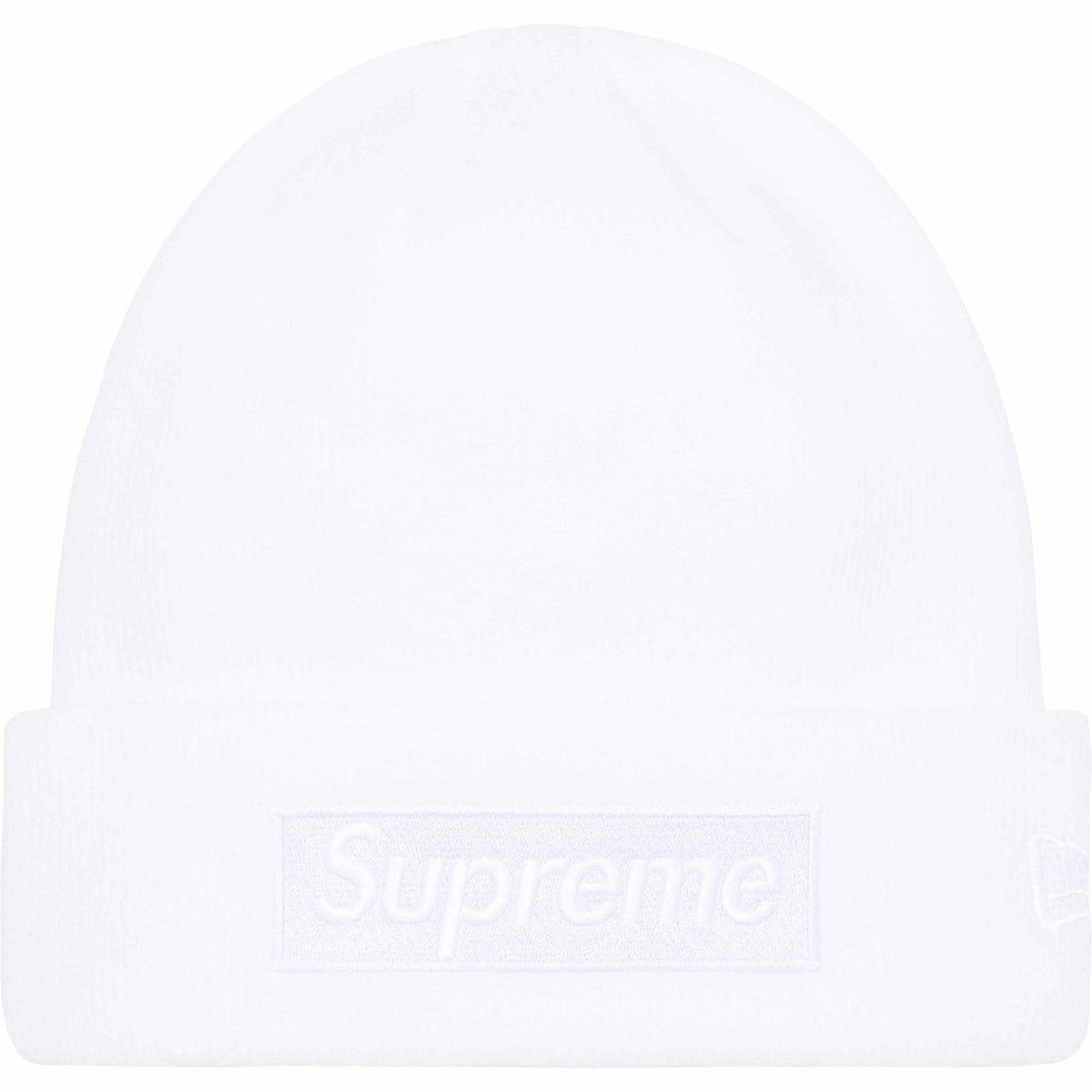 Supreme New Era® Box Logo Beanie White