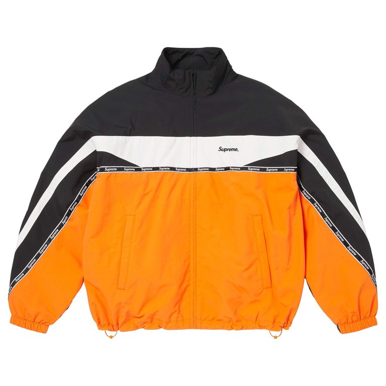 Supreme SS26 Logo Taping Track Jacket Orange