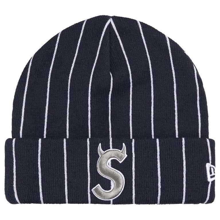 Supreme New Era® Devil S Logo Beanie Stripe