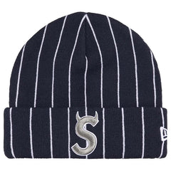 Supreme New Era® Devil S Logo Beanie Stripe