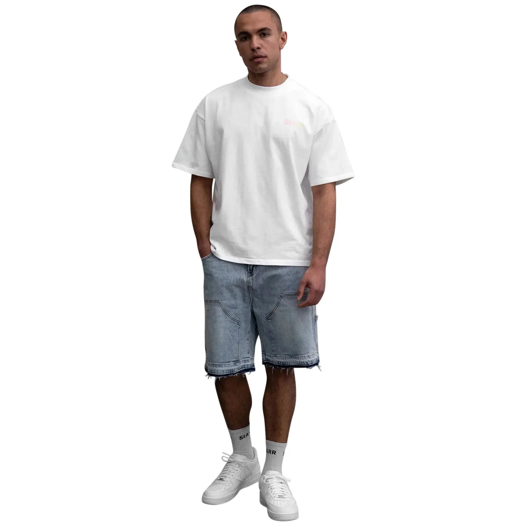 SIARR Carpenter Denim Shorts Blue