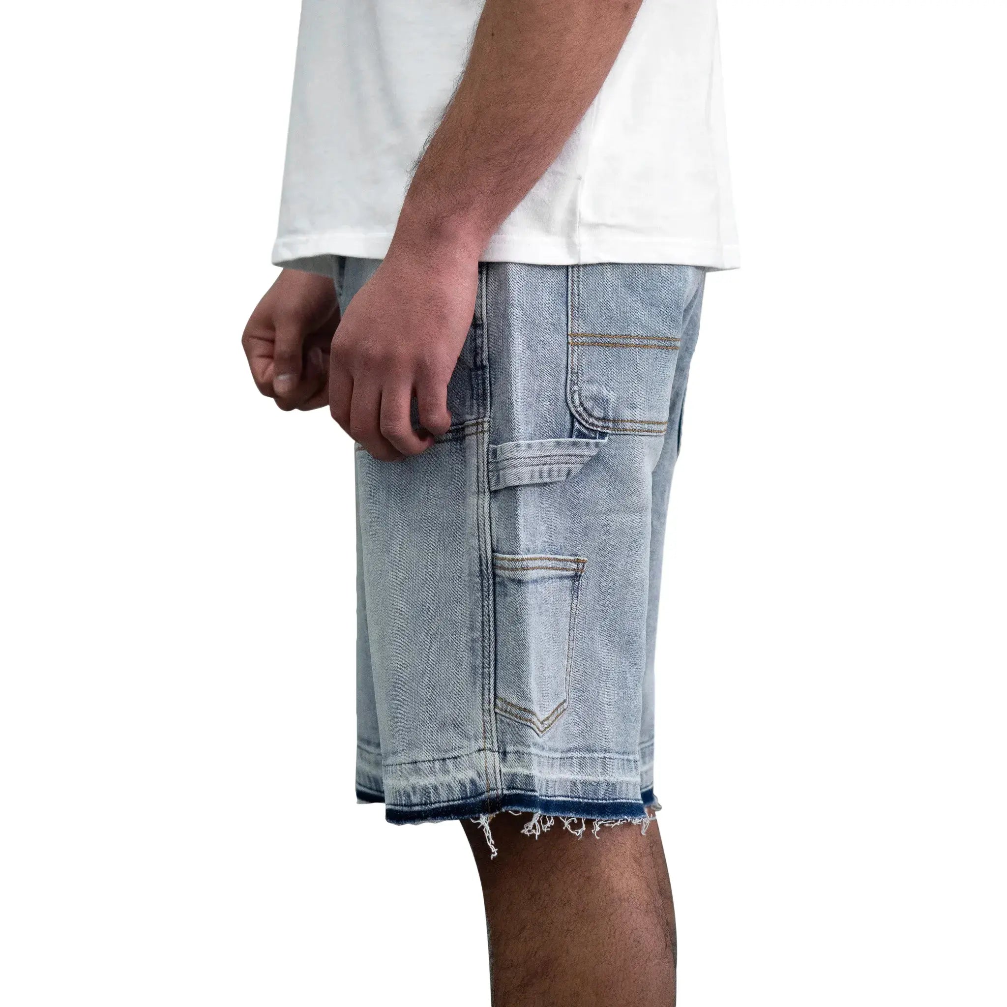 SIARR Carpenter Denim Shorts Blue