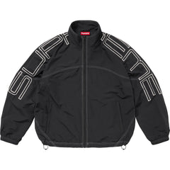 Supreme Spellout Embroidered Track Jacket Black
