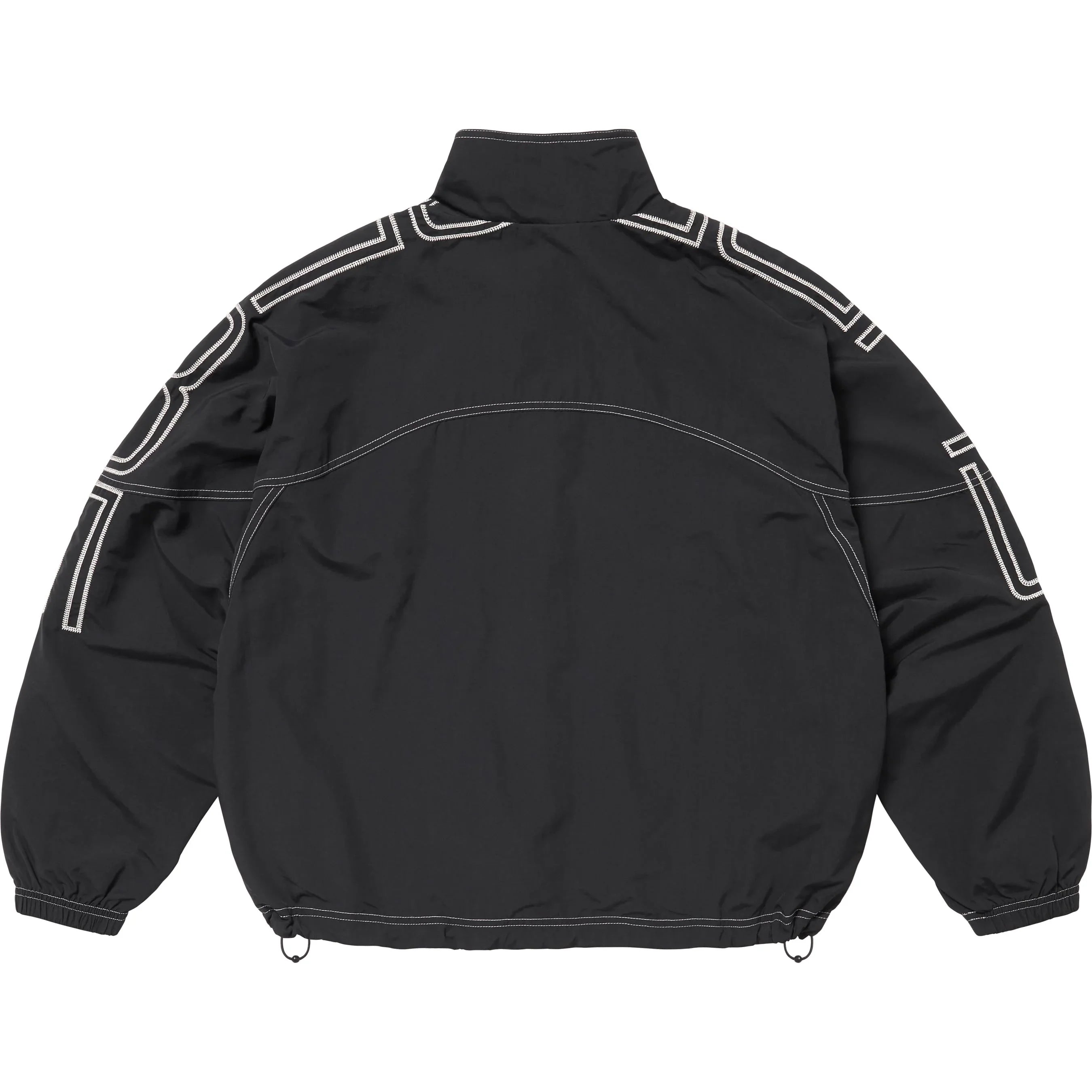 Supreme Spellout Embroidered Track Jacket Black