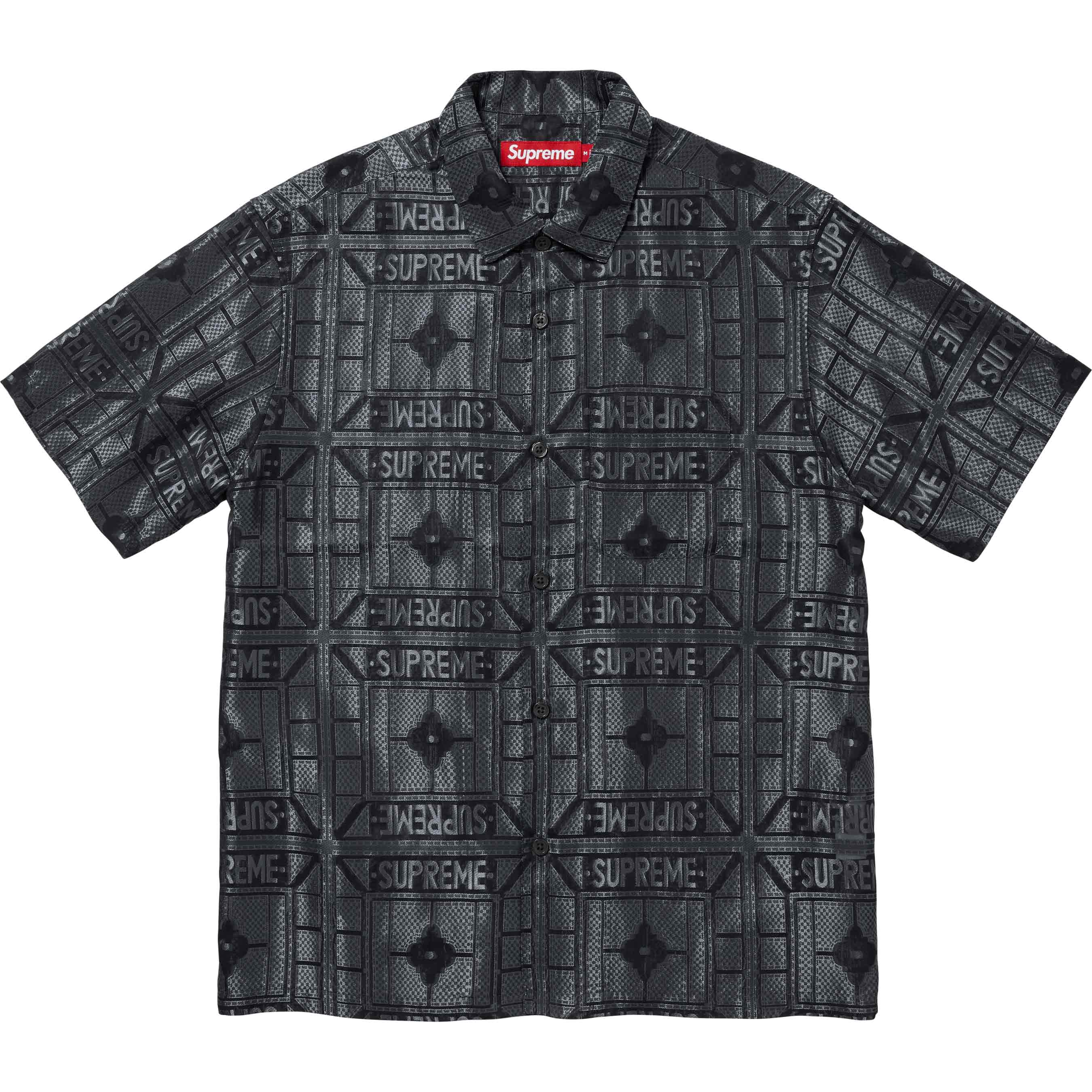 Supreme Tray Jacquard S/S Shirt Black