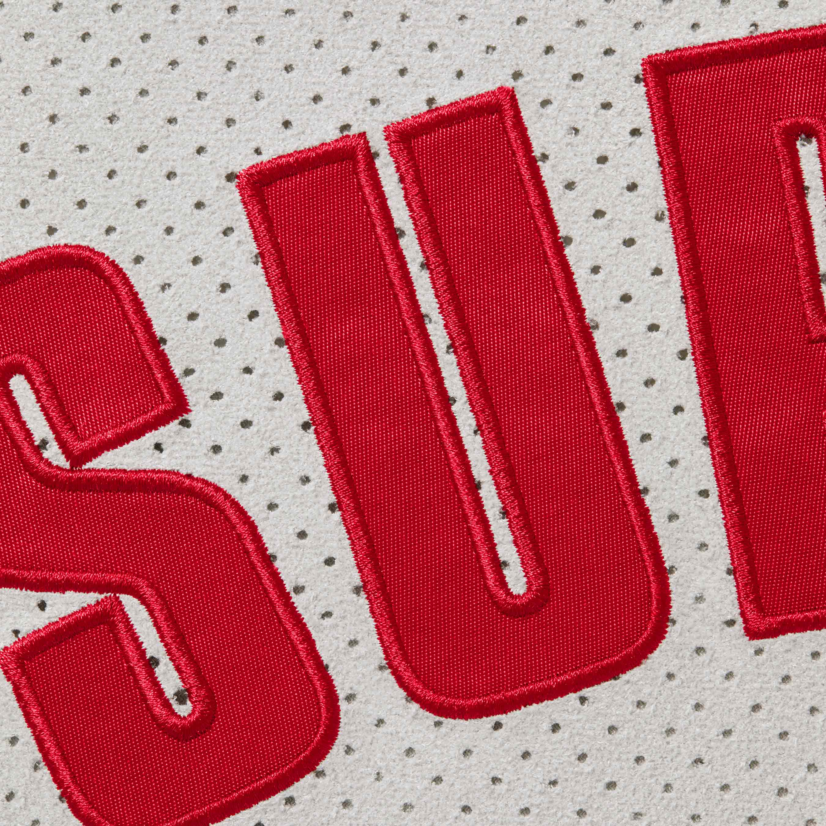 Supreme Ultrasuede Mesh Baseball Jersey Grey