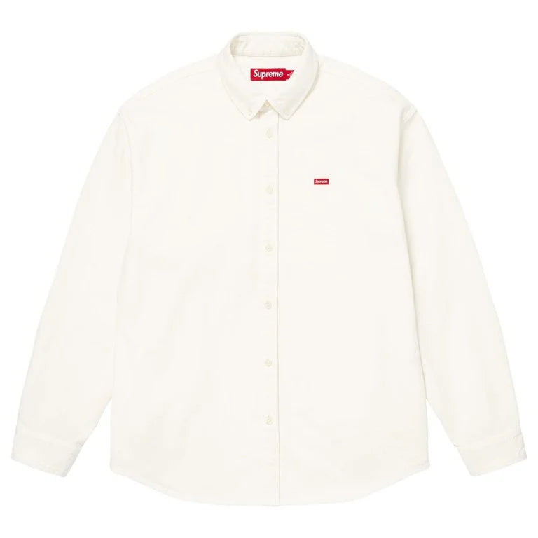 Supreme SS26 Small Box Denim Shirt White