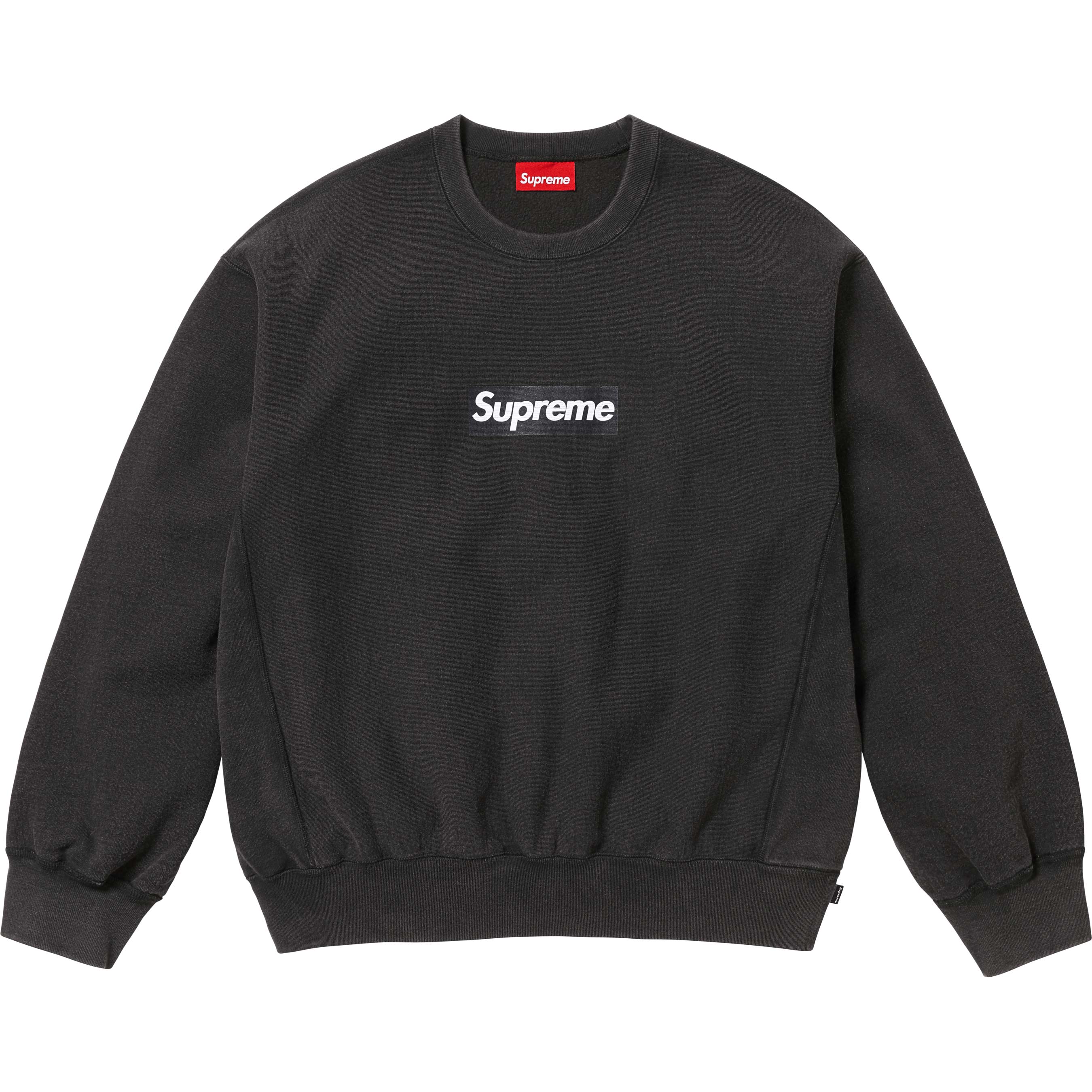 Supreme SS25 Washed Box Logo Crewneck Black