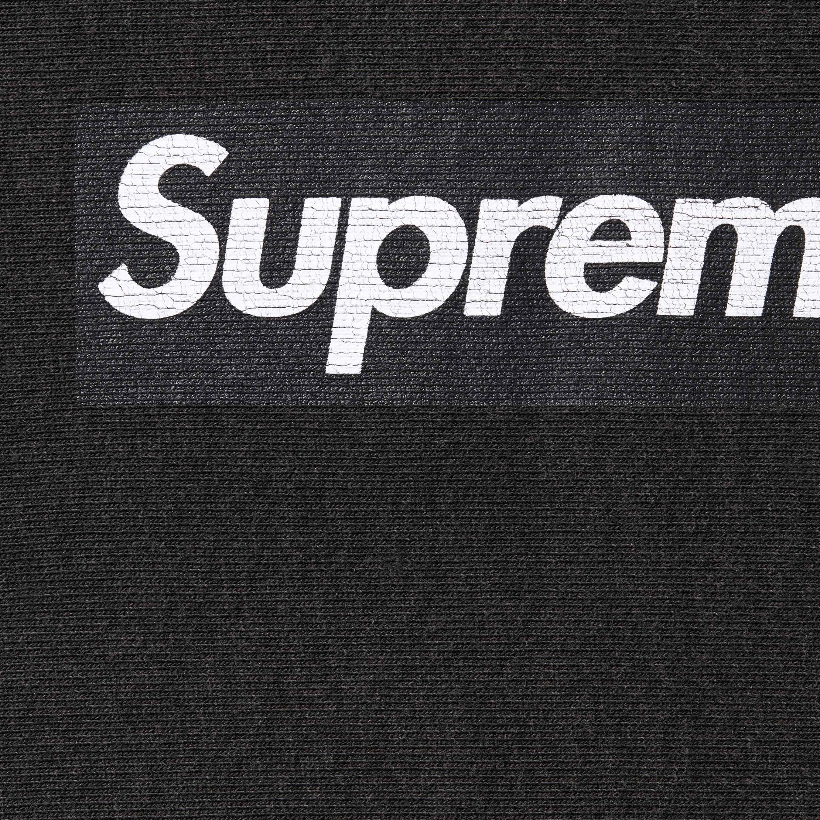 Supreme SS25 Washed Box Logo Crewneck Black