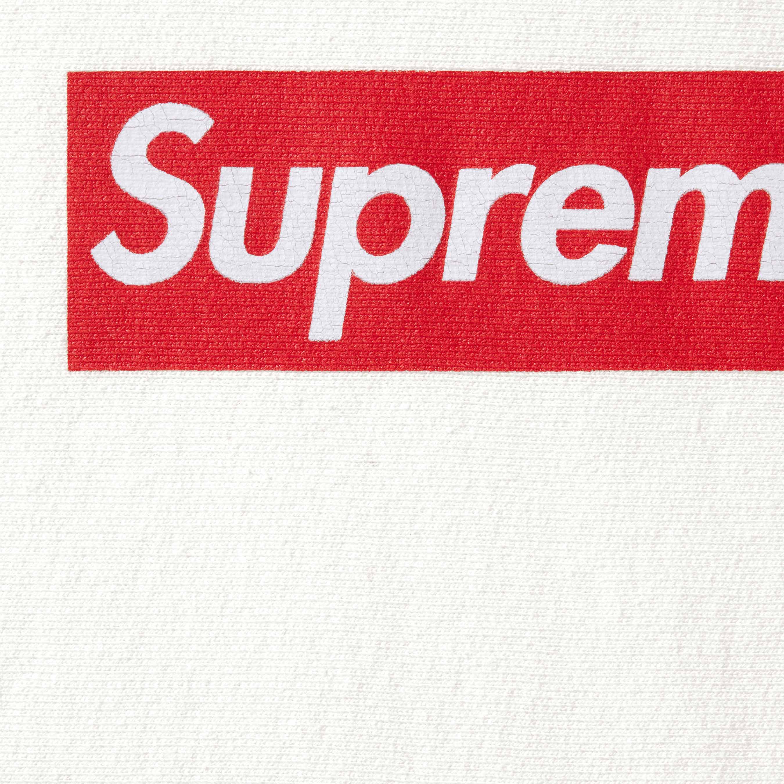 Supreme SS25 Washed Box Logo Crewneck White