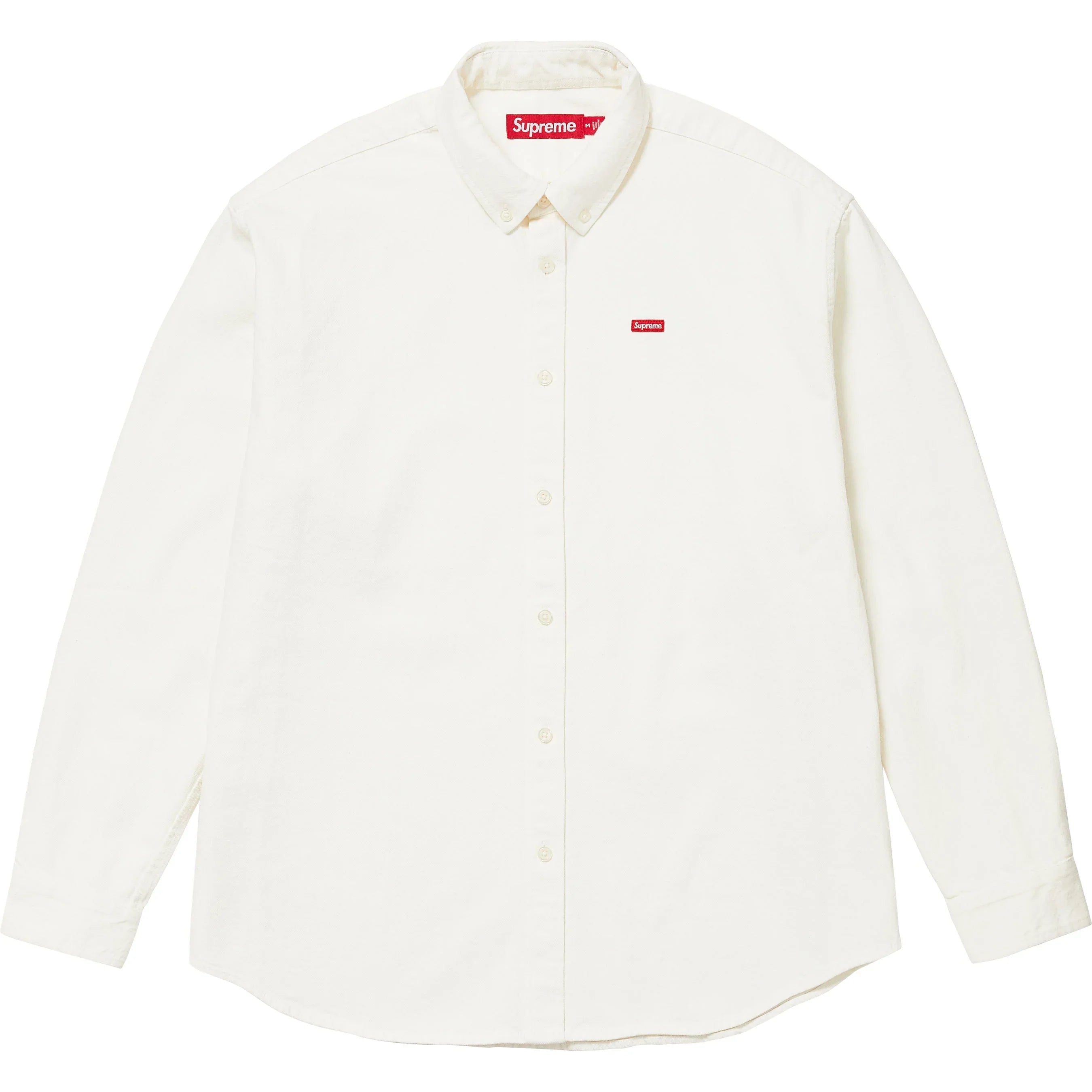 Supreme FW24 Small Box Logo Shirt White Denim