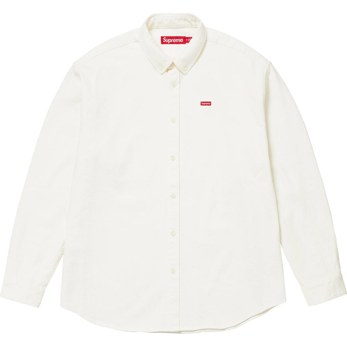 Supreme FW24 Small Box Logo Shirt White Denim
